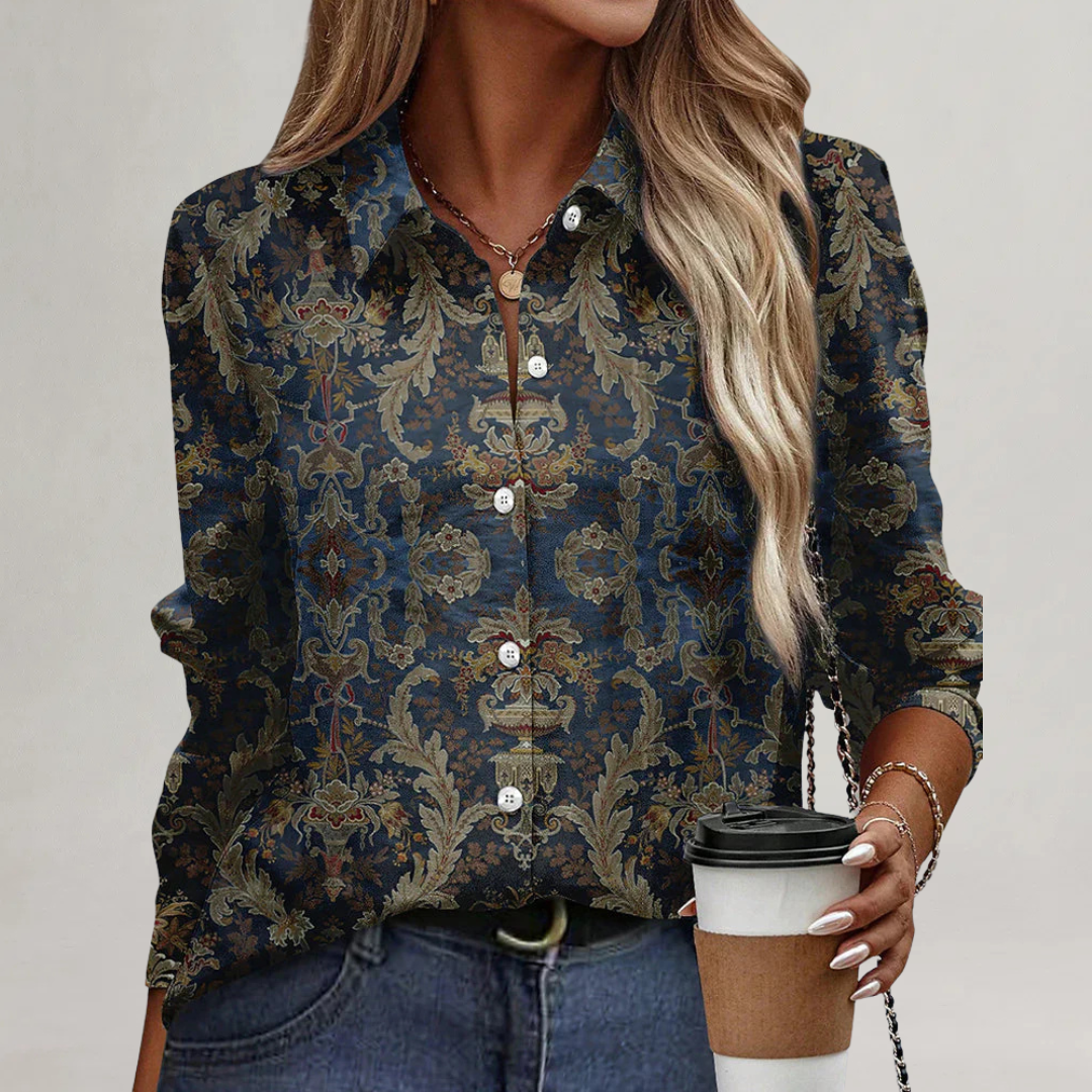 Adalyn - Chemisier vintage boutonné élégant